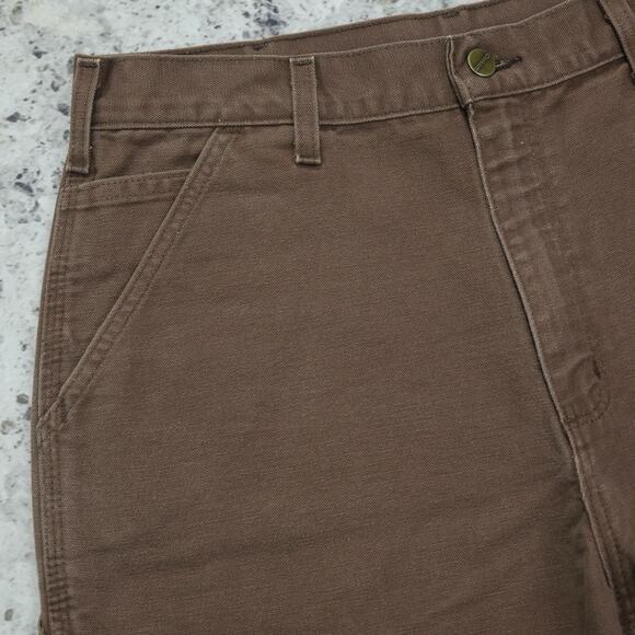 Vintage Carhartt B25 CHT Chestnut Brown Carpenter Shorts 32x8.25 - Picture 8 of 14